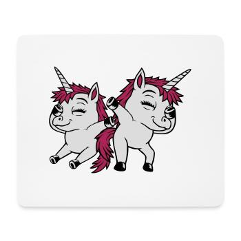 2 Dabbing dancing unicorns - Mouse Pad (horizontal) - white - Front