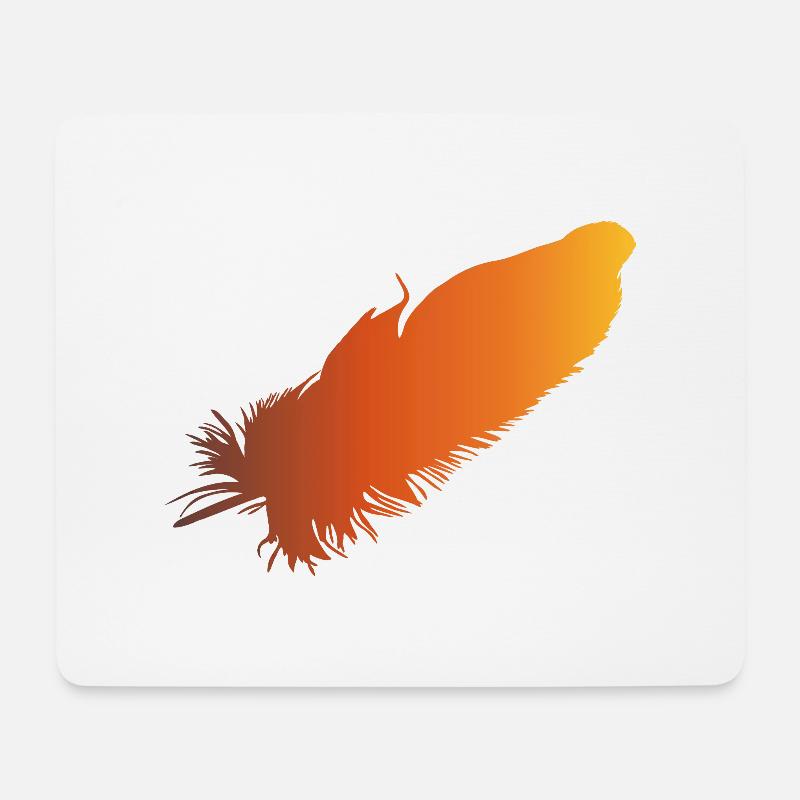Feder - Mousepad (Querformat) - Weiß