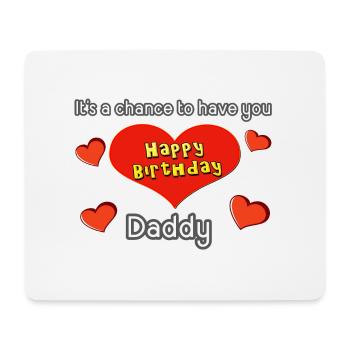 happy birthday daddy / Joyeux anniversaire Papa - Tapis de souris (format paysage) - blanc - Devant