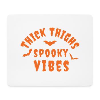 thick thighs spooky vibes - Mouse Pad (horizontal) - white - Front