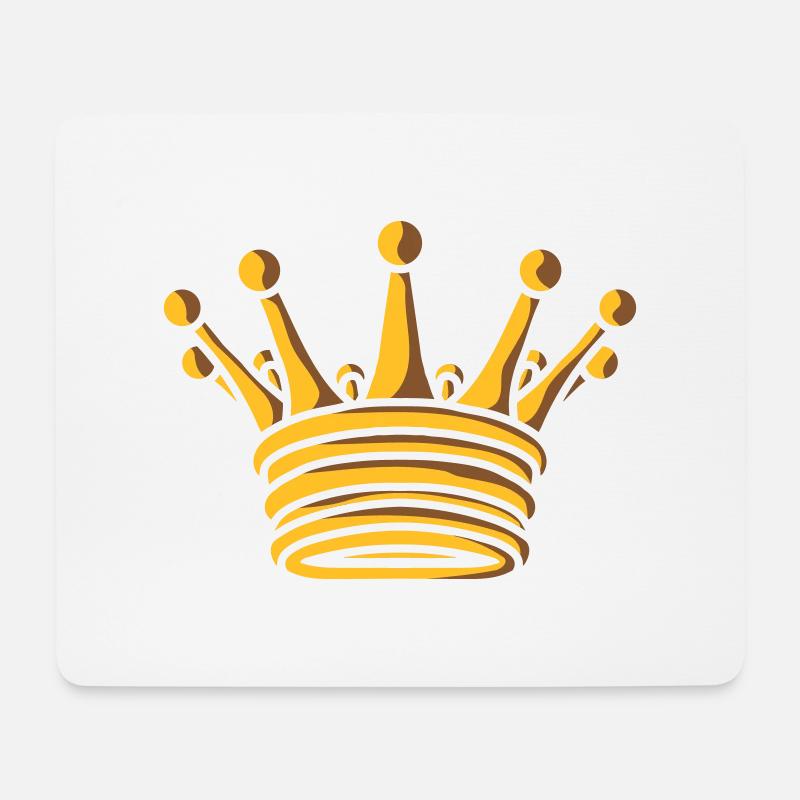 Design goldene König Krone - Mousepad (Querformat) - Weiß