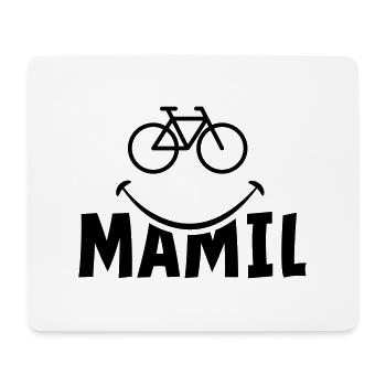 Mamil. Road bike, beer and wine and wrong clothes - Mouse Pad (horizontal) - white - Front