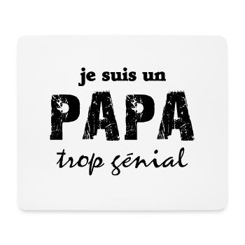 je suis un papa trop génial - Tapis de souris (format paysage) - blanc - Devant