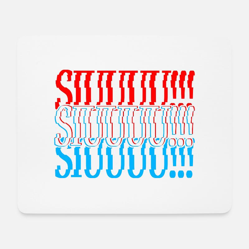 Gestört SIUUU!!! - Mousepad (Querformat) - Weiß