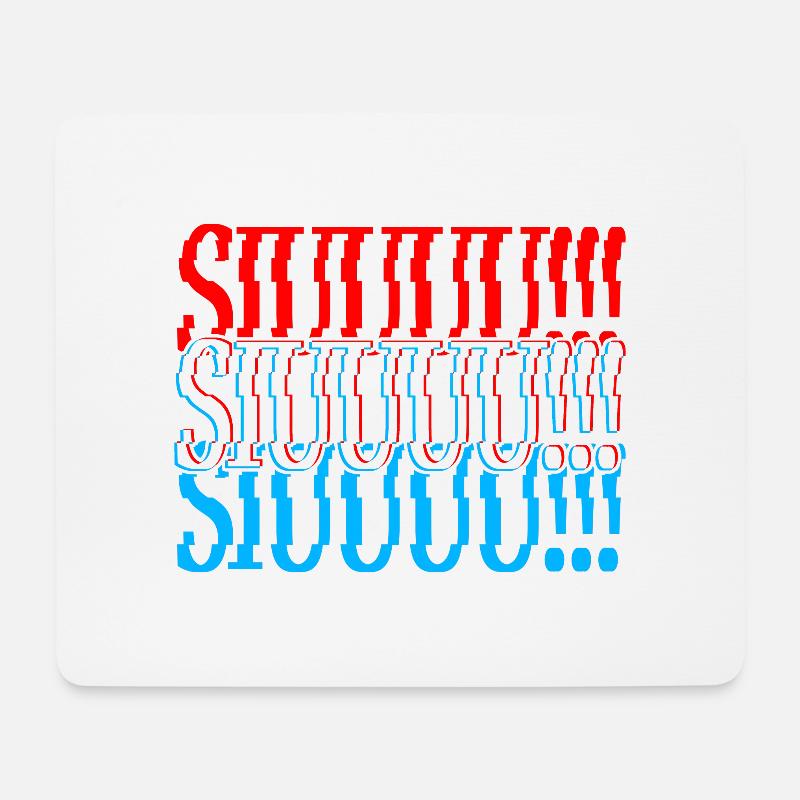Gestört SIUUU!!! - Mousepad (Querformat) - Weiß