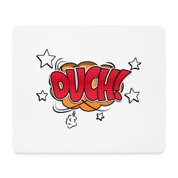 Au! Comic Style Bubble Graffiti Schriftzug - Mousepad (Querformat) - Weiß - Vorne