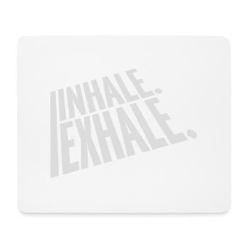 Inspirez expirez Yoga citation - Tapis de souris (format paysage) - blanc - Devant