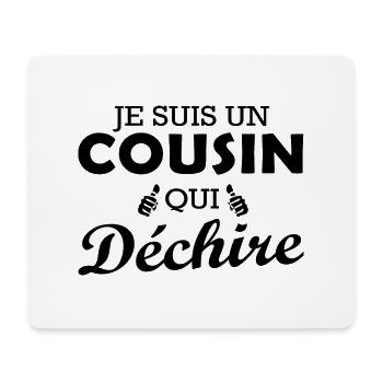 Je suis un cousin qui déchire - Tapis de souris (format paysage) - blanc - Devant