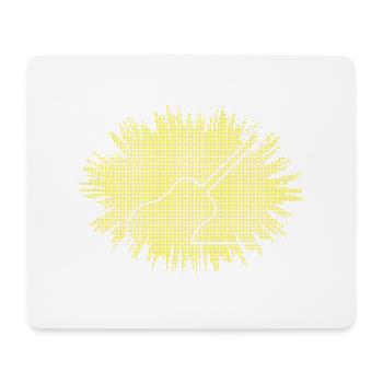 Akustische Gitarre Abstrakte Explosion - Mousepad (Querformat) - Weiß - Vorne
