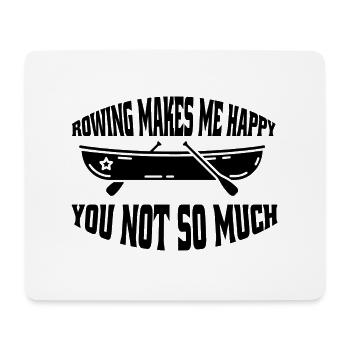 Rower funny rower rowing saying rowing club - Mouse Pad (horizontal) - white - Front