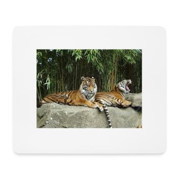 Tiger - Mousepad (Querformat) - Weiß - Vorne