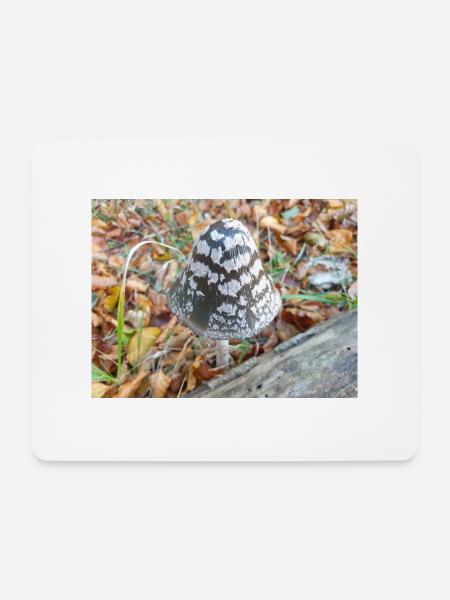 Elster Pilz auch Elster Tintenkappe - Mousepad (Querformat) - Weiß