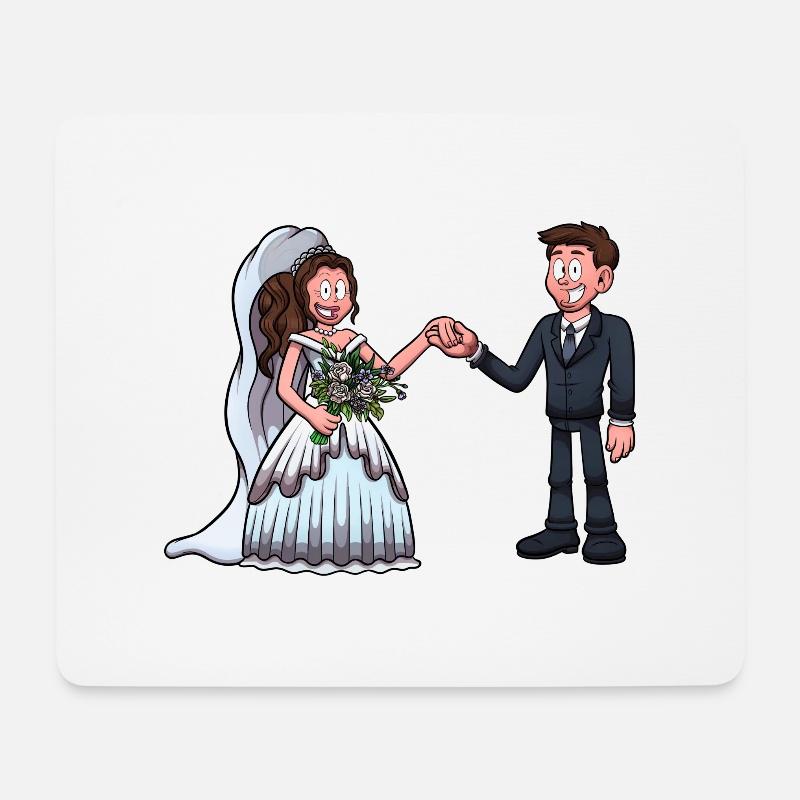 Bride And Groom - Mouse Pad (horizontal) - white