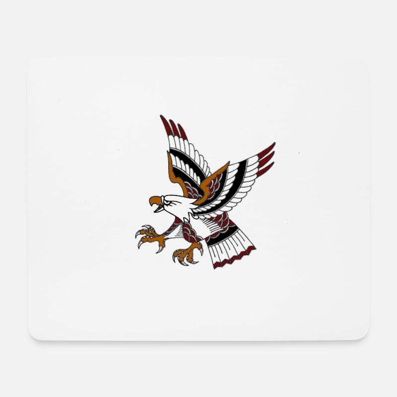 Old school eagle - Mousepad (Querformat) - Weiß