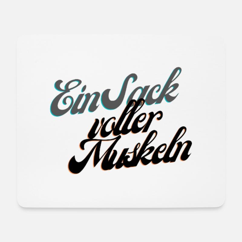 Ein Sack voller Muskeln - Mousepad (Querformat) - Weiß