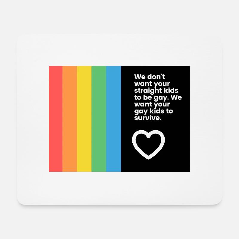 Gay pride - Mouse Pad (horizontal) - white