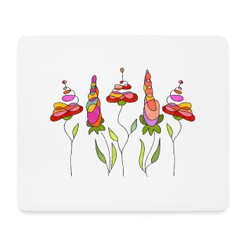 Flowers - Mouse Pad (horizontal) - white - Front