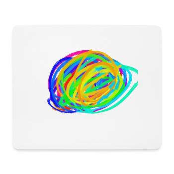 Bunte Explosion - Mousepad (Querformat) - Weiß - Vorne