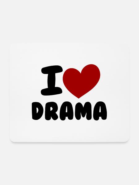 Ich mag Drama - Mousepad (Querformat) - Weiß