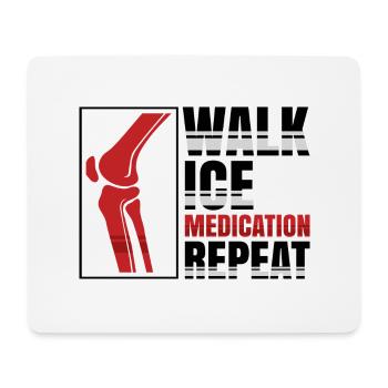 Walk Ice Medication Repeat - Mousepad (Querformat) - Weiß - Vorne