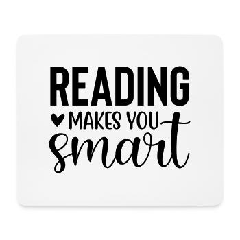 La lecture vous rend intelligent - Tapis de souris (format paysage) - blanc - Devant