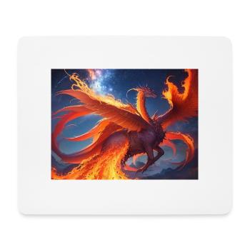 blue red sky with a creature generated ai - Mousepad (Querformat) - Weiß - Vorne