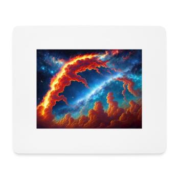 blue red sky - Mousepad (Querformat) - Weiß - Vorne