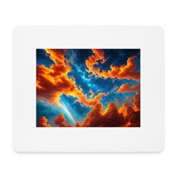 Blauer roter Himmel mit einer kreaturgenerierten KI - Mousepad (Querformat) - Weiß - Vorne