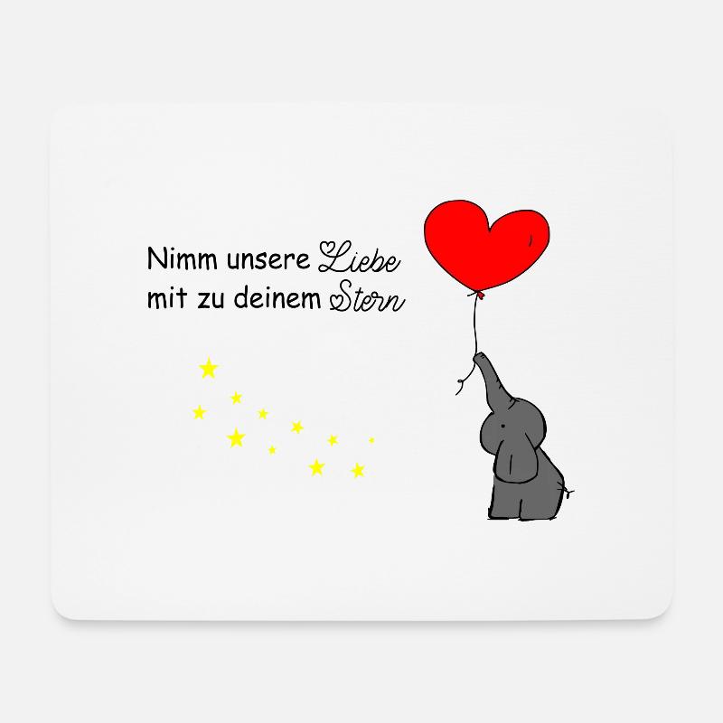 Nimm unsere Liebe mit zu deinem Stern Stern - Mousepad (Querformat) - Weiß
