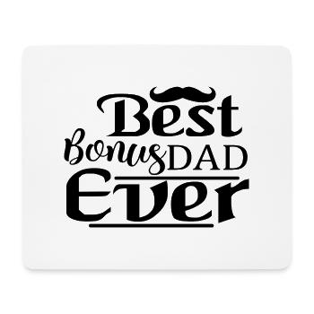 Best Bonus Dad Ever - Mousepad (Querformat) - Weiß - Vorne