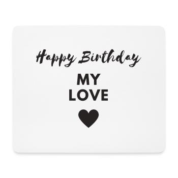 Joyeux anniversaire mon amour - Tapis de souris (format paysage) - blanc - Devant
