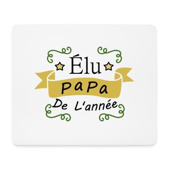 Elu papa de l année - Tapis de souris (format paysage) - blanc - Devant