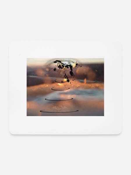 Tear Drop Future World Digital Art Fashion Design - Mousepad (Querformat) - Weiß