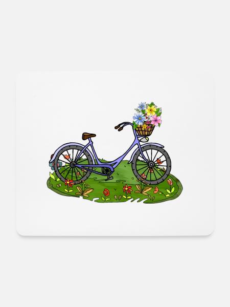 Fahrrad - Mousepad (Querformat) - Weiß