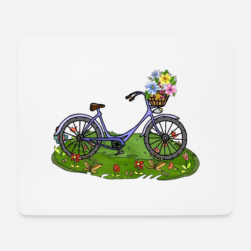 Fahrrad - Mousepad (Querformat) - Weiß