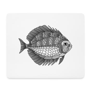 Poisson - Tapis de souris (format paysage) - blanc - Devant