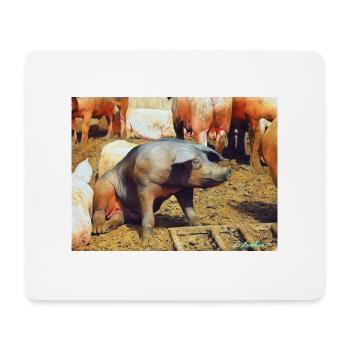 Cochon alors ! - Tapis de souris (format paysage) - blanc - Devant