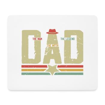 Dad The Man The Myth The Legend - Mousepad (Querformat) - Weiß - Vorne