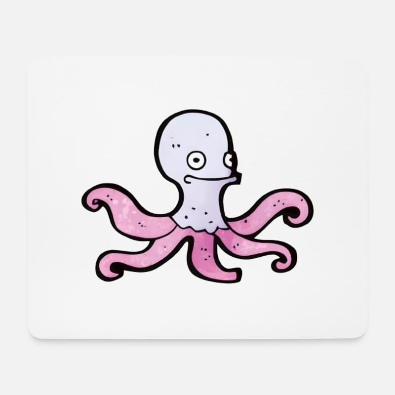 Octopus, Tintenfisch oder Krake? - Mousepad (Querformat) - Weiß