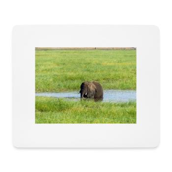 Landscape in Chobe National Park on Sedudu - Mouse Pad (horizontal) - white - Front