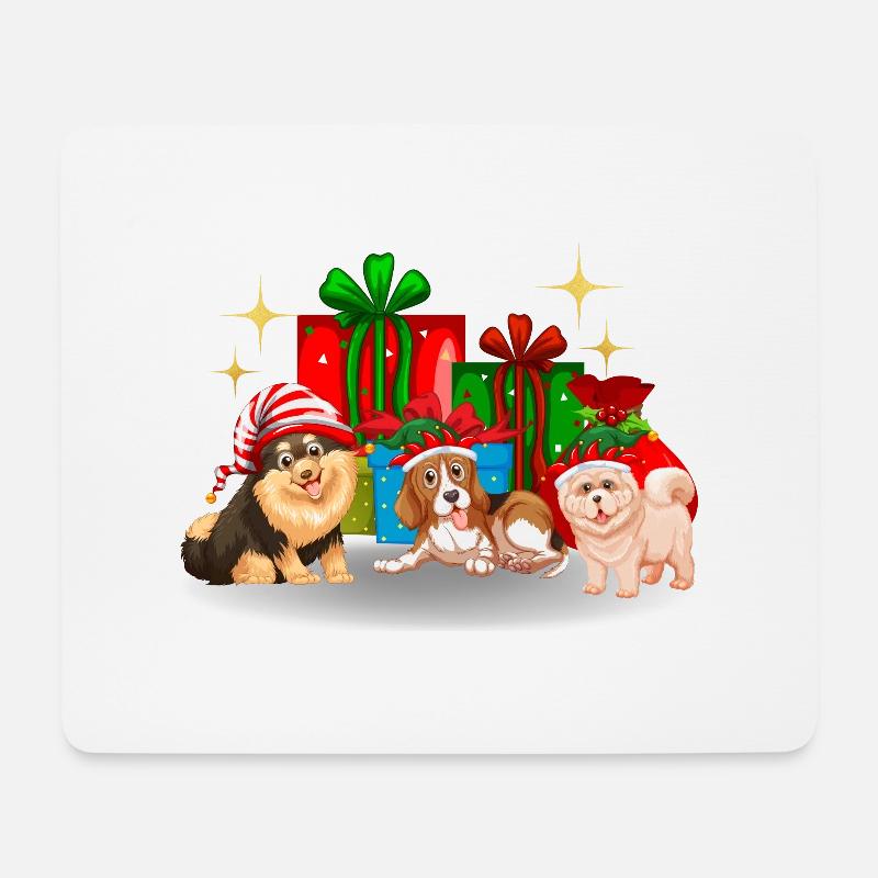 Frohe Weihnachten - Mousepad (Querformat) - Weiß