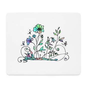 Flowers - Mouse Pad (horizontal) - white - Front