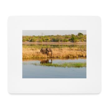 Landscape in Chobe National Park on Sedudu Island - Mouse Pad (horizontal) - white - Front