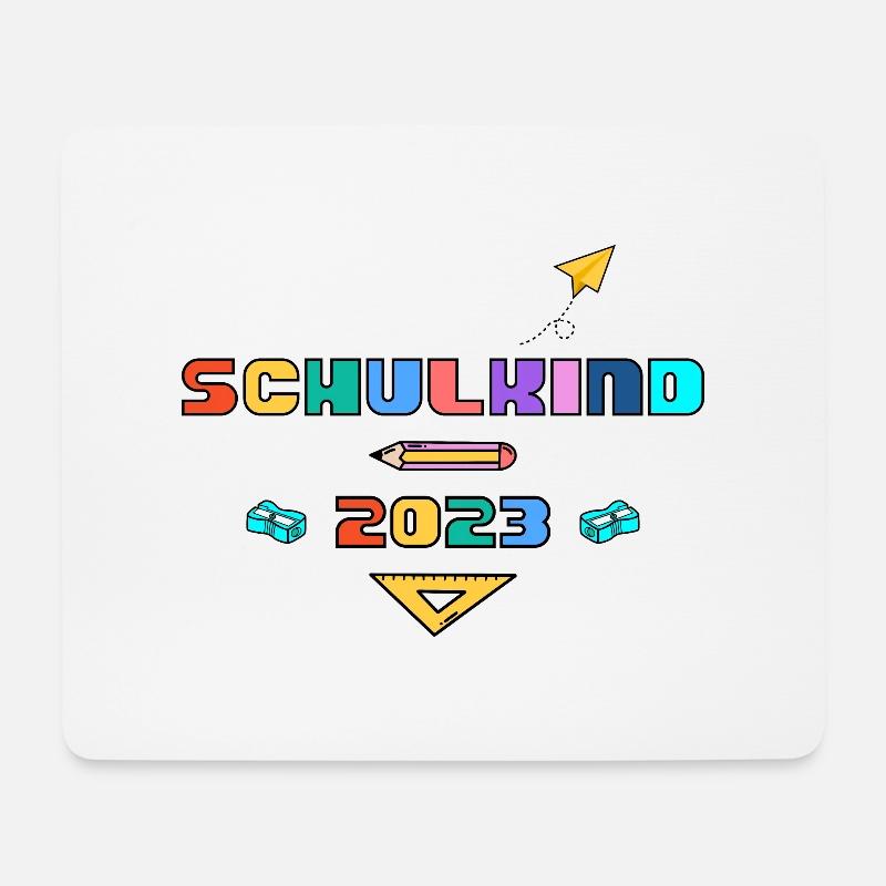 Schulkind Schule Einschulung 1. Klasse Geschenk - Mousepad (Querformat) - Weiß
