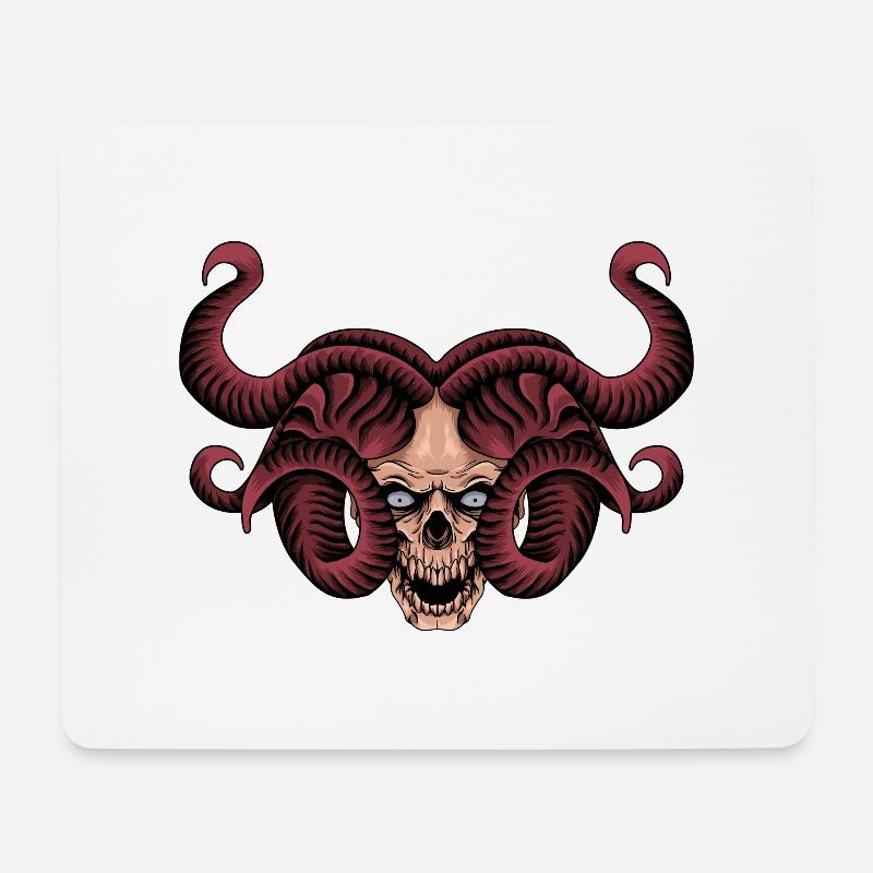 Kranich-Medusa - Mousepad (Querformat) - Weiß