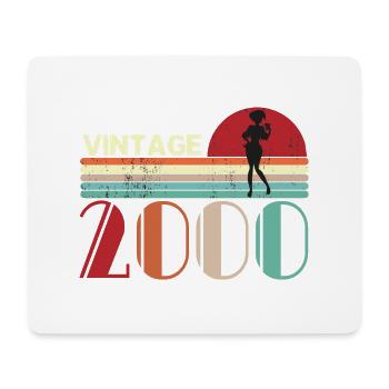 Vintage 2000 Geburtstag Retro Sonnenuntergang Design - Mousepad (Querformat) - Weiß - Vorne
