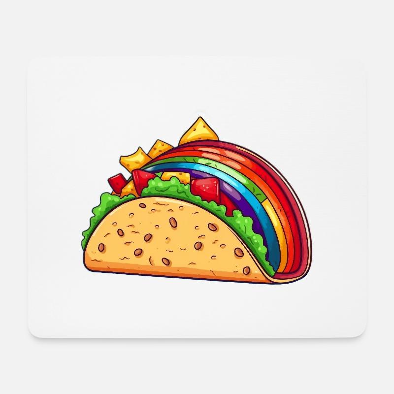 Rainbow Taco (Wenn du weißt, weißt du es) - Mousepad (Querformat) - Weiß