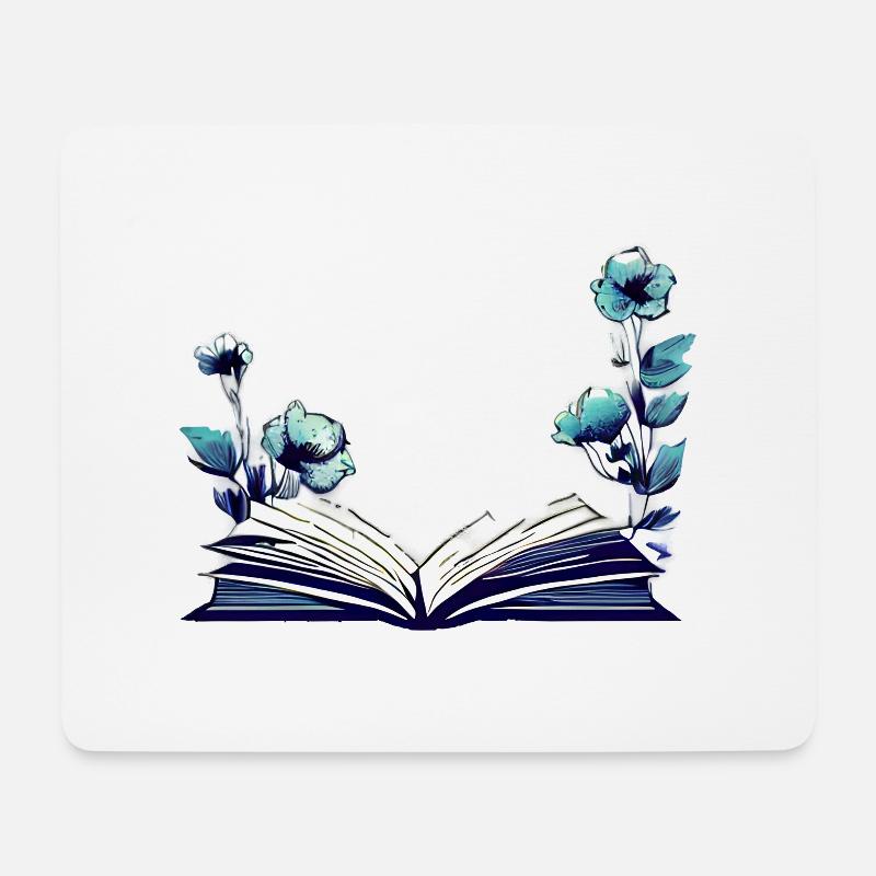 Buch Geschenk Buchliebhaber Lesen Bücher Leser - Mousepad (Querformat) - Weiß