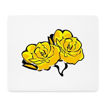 roses - Mousepad (Querformat) - Weiß - Vorne
