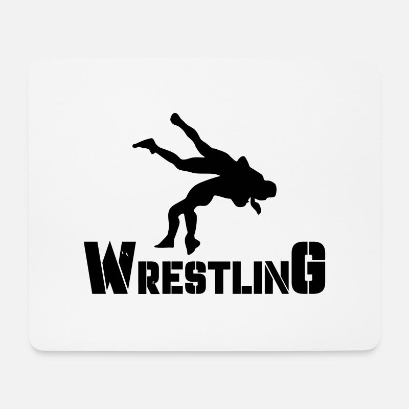 wrestling - Mousepad (Querformat) - Weiß